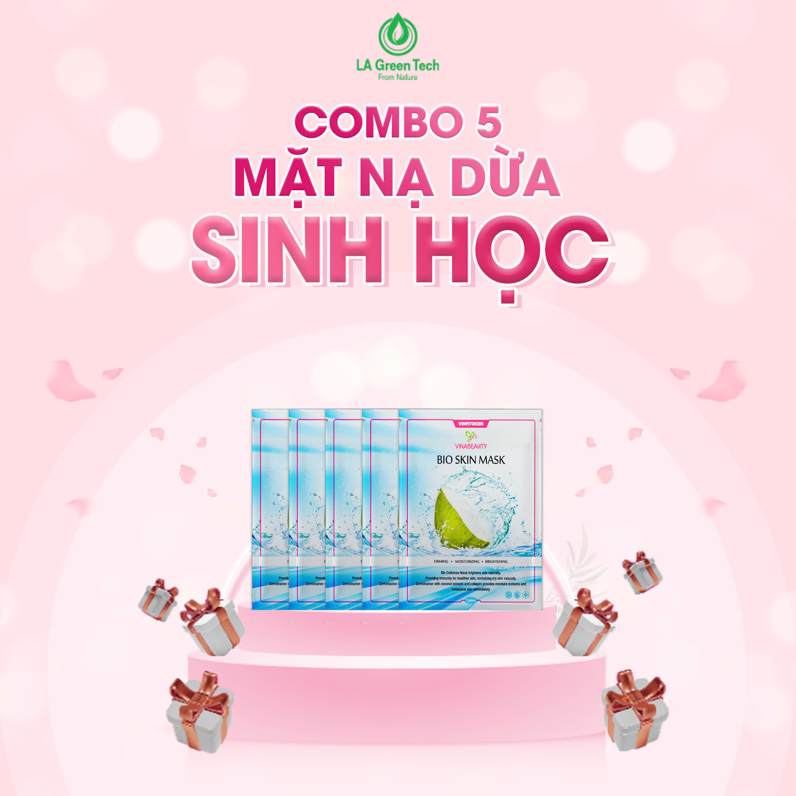 [MUA 10 TẶNG 5] COMBO MẶT NẠ SINH HỌC DỪA BESKINATY HÀN QUỐC PHỤC HỒI CHO MỌI LÀN DA