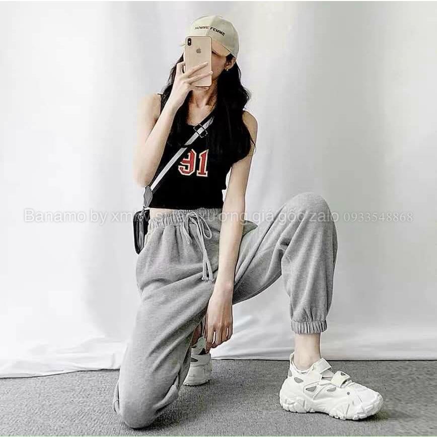 Quần Jogger len tăm nữ chất đẹp thời trang Banamo Fashion 243