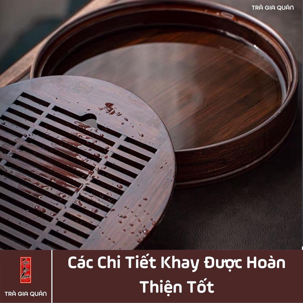Khay Trà Tre Cao Cấp Tròn KT 14