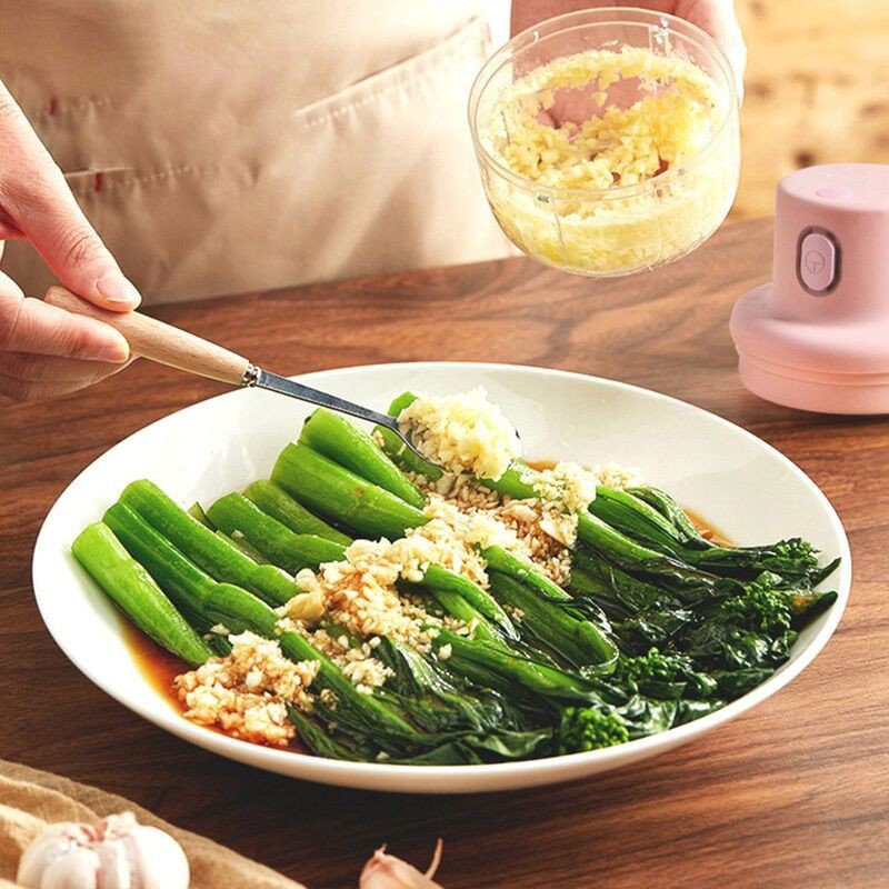Máy xay tỏi ớt cầm tay mini, máy xay tỏi ớt bằng điện, dụng cụ xay tỏi ớt bằng tay tiện dụng cho nhà bếp - Hàng chính hãng