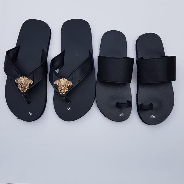sandal đồng nai dép cặp nam và nữ ( đế đen quai đen ) size từ 35 nữ đến 43 nam
