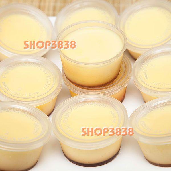 Como 20 Khuôn Làm Bánh Flan Sữa Chua Rau Cau ( 3 Kích thước ) Có Nắp