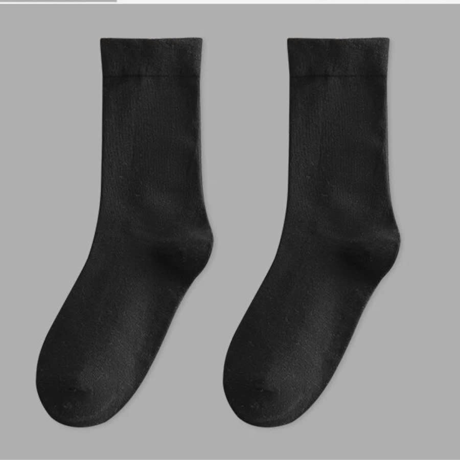 Vớ cao cổ nữ trắng trơn basic chất cotton pha 3B khử mùi, thoáng khí- Sỉ tất toàn quốc [Basic