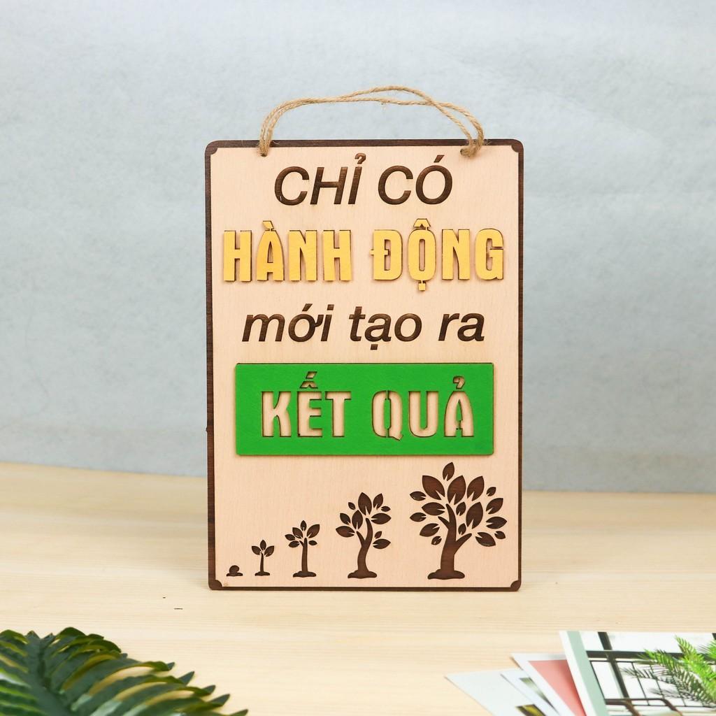 Bảng Gỗ Khẩu Hiệu Trang Trí Văn Phòng, Slogan Tạo Động Lực Làm Việc Nhiều Mẫu Độc Đáo(chỉ có hành động