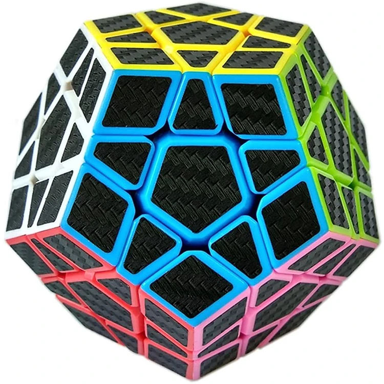 Rubik 12 mặt Lefun Carbon Megaminx - Rubik Sợi Carbon Cao Cấp ( Tặng kèm đế rubik)