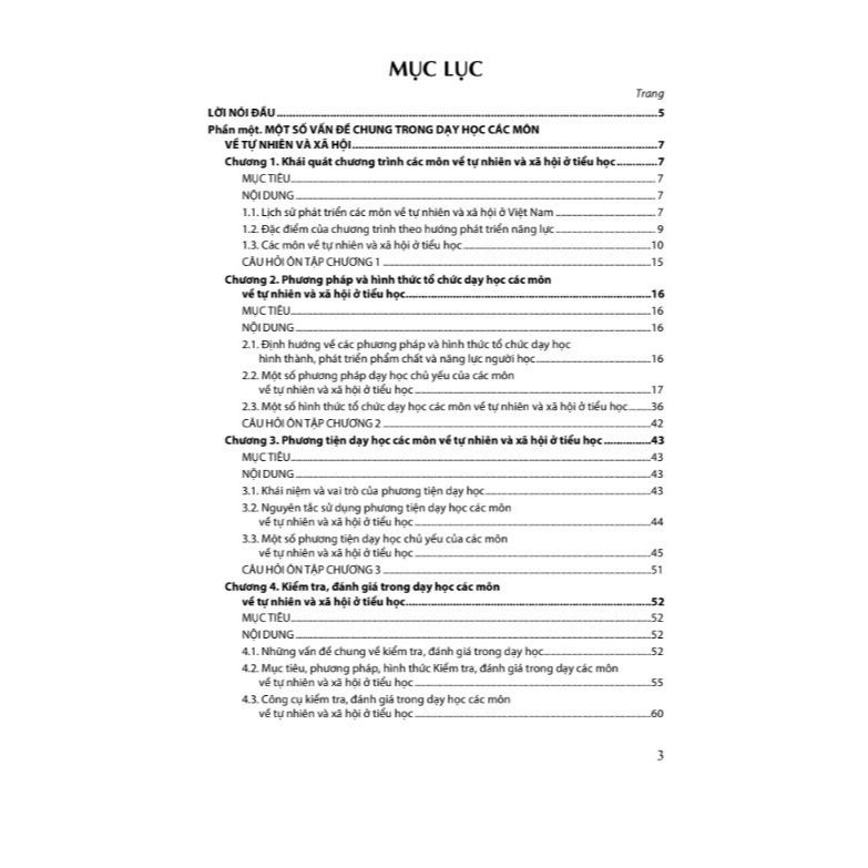 Sách - Dạy học các môn về Tự nhiên và Xã hội ở tiểu học