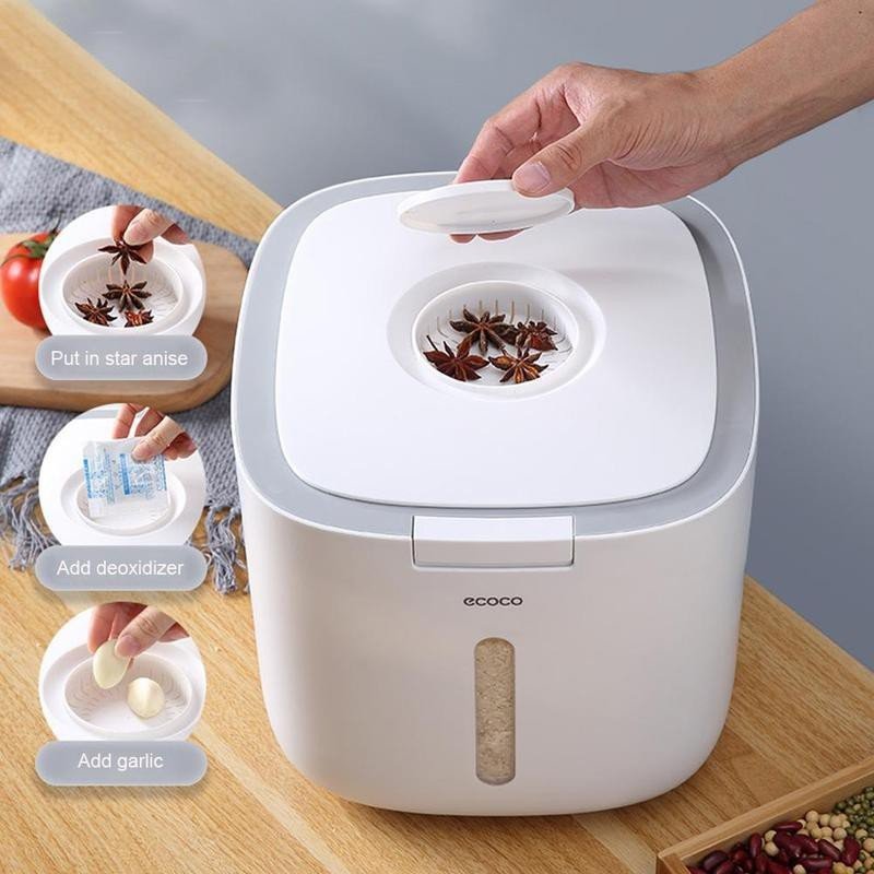 Thùng Đựng Gạo Thông Minh - Thùng Đựng Gạo vuông Cao Cấp Z2 Chống Nước, Chống Âm Mốc, Chống Mối Mọt - Hàng chính hãng