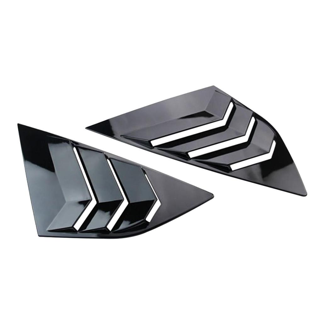 Pair Car Window Blinds Side Trim Decoration for Ford Focus ST RS MK3 2012-18