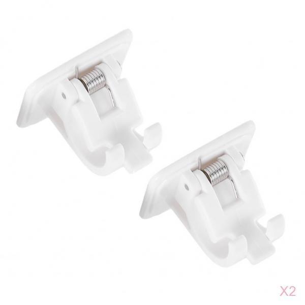 4/6/8/10xAdjustable Rod Bracket Holders wall Curtain Hanging Rod Clips