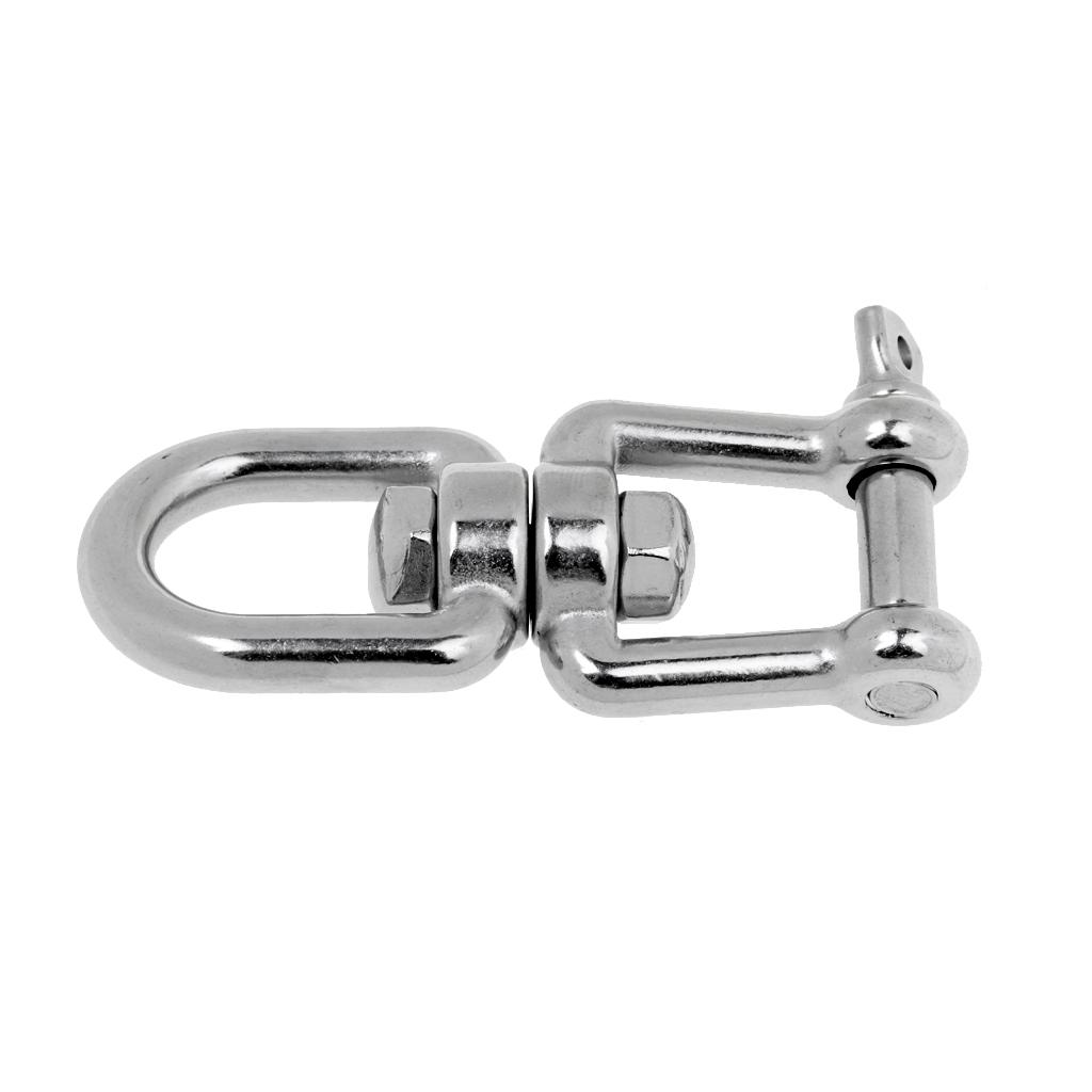 6mm 8mm 2Pcs Marine Stainless Steel Boat Swing Shackle Connecting Jaw