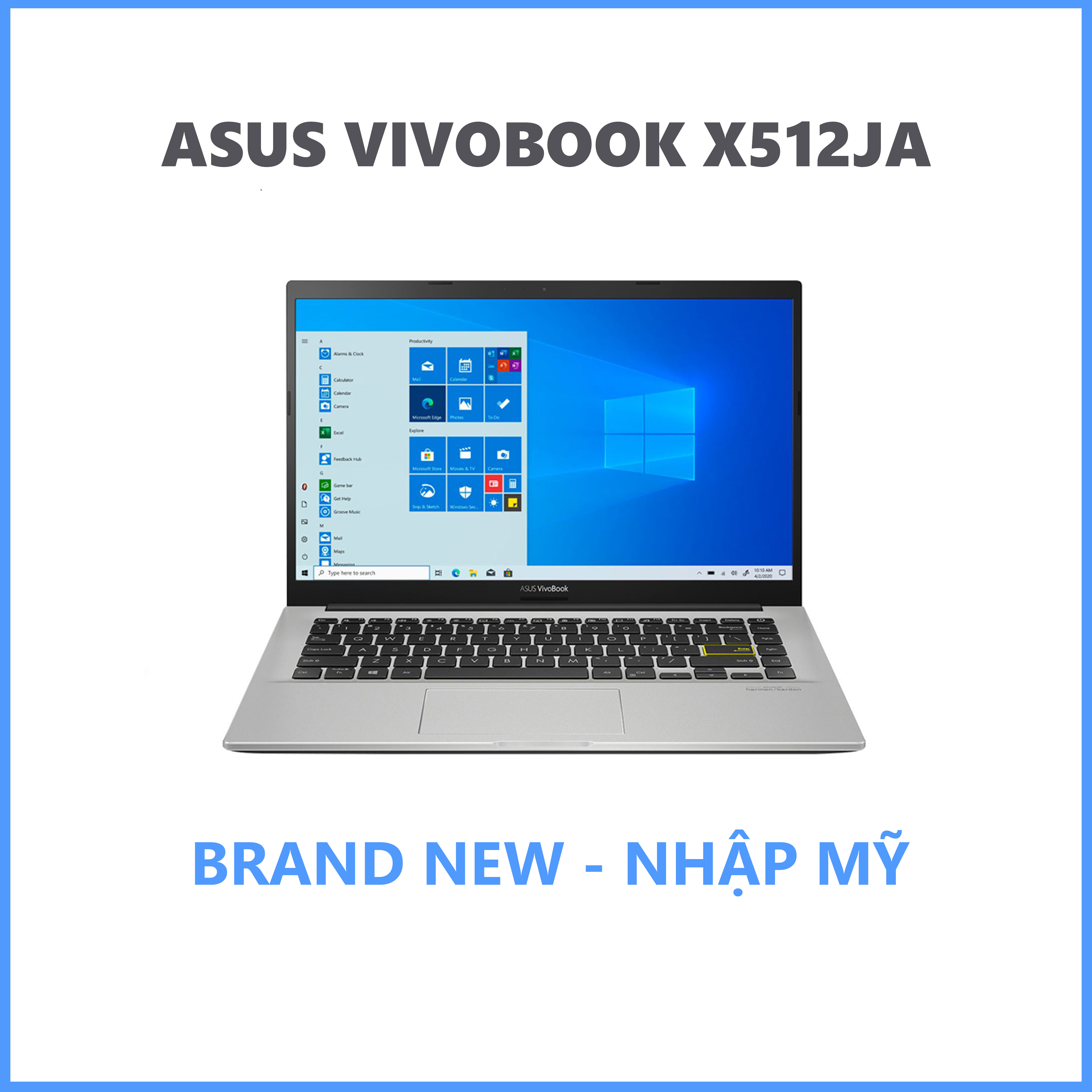 Laptop ASUS Vivobook X413JA Core i3-1005G1 / RAM 4GB / SSD 128GB / 14″ Full HD / Win 10 - Hàng Nhập Khẩu Mỹ