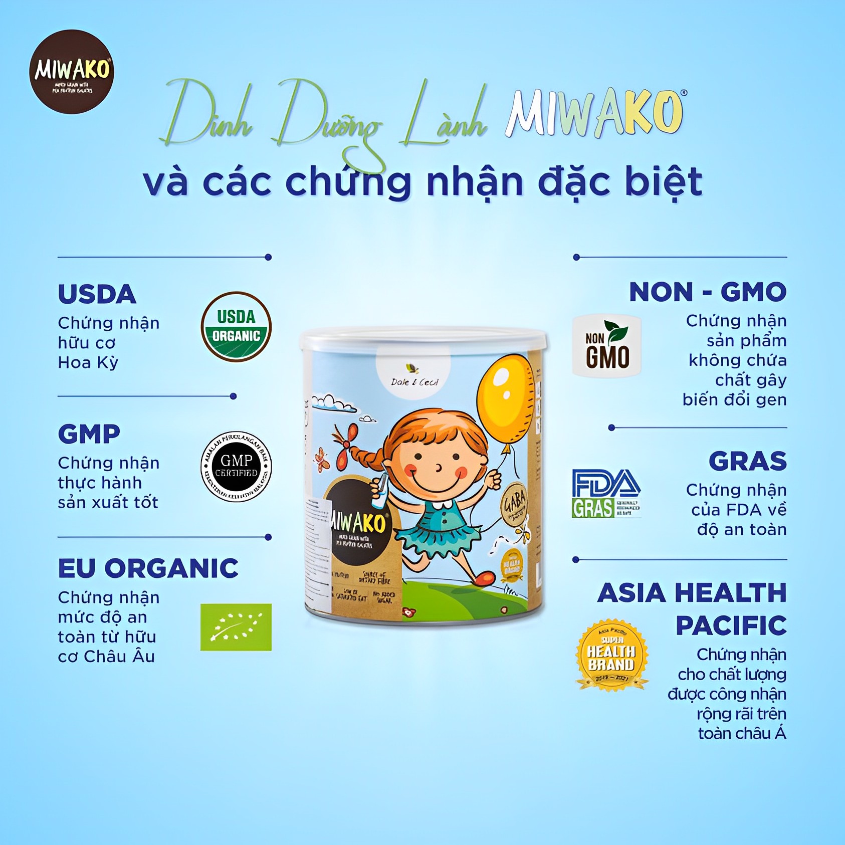 [Mua 1 Hộp Tặng 1 Hộp 700g] Sữa Hạt Hữu Cơ Miwako Hộp 700g Vị Gạo, Đạm Lành Dễ Uống Date T3/2024