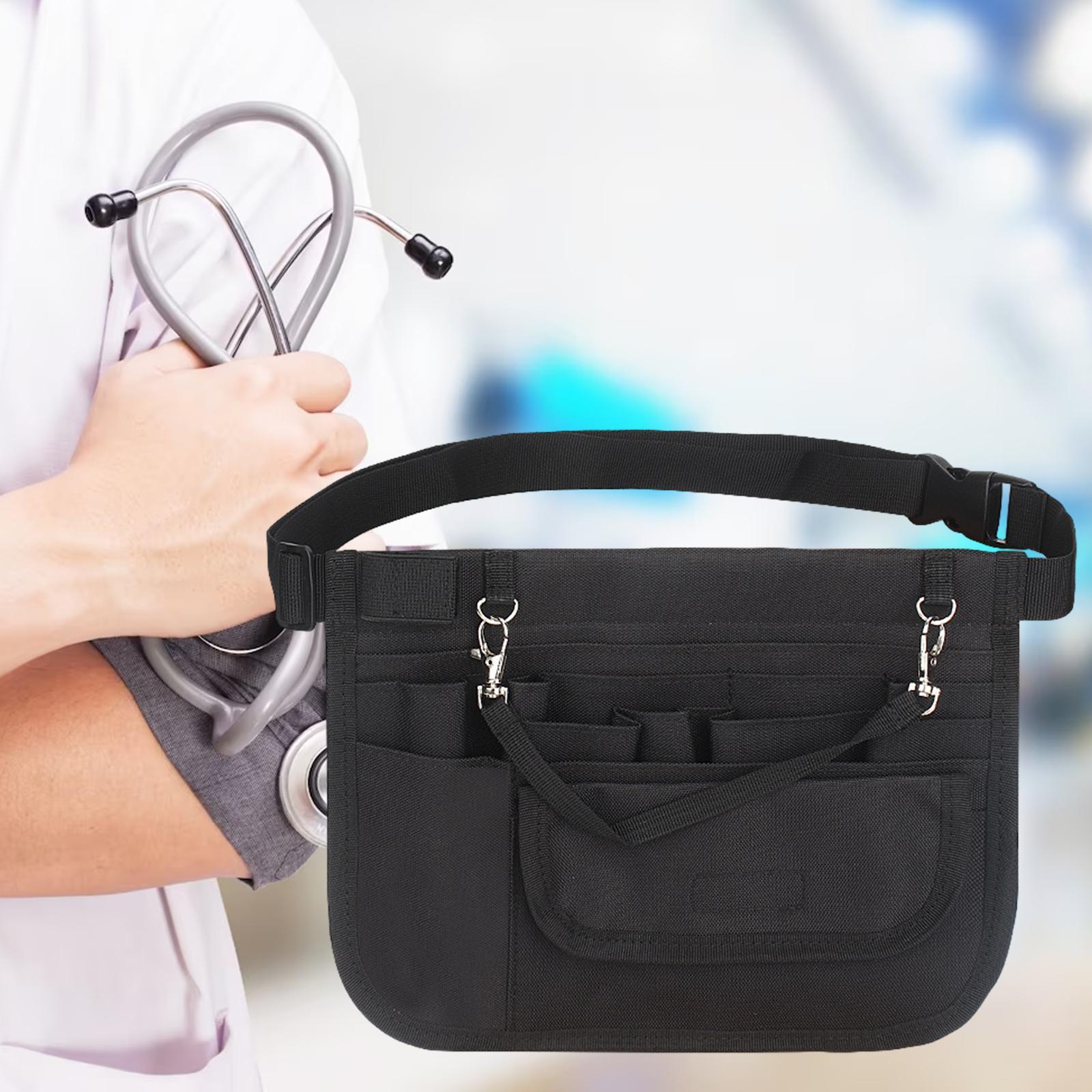 Nurse Waist Bag Tool Case Adjustable Multi Compartment Oxford Cloth Portable Fanny Pack Hip Bag for Indoor Tool  Tool