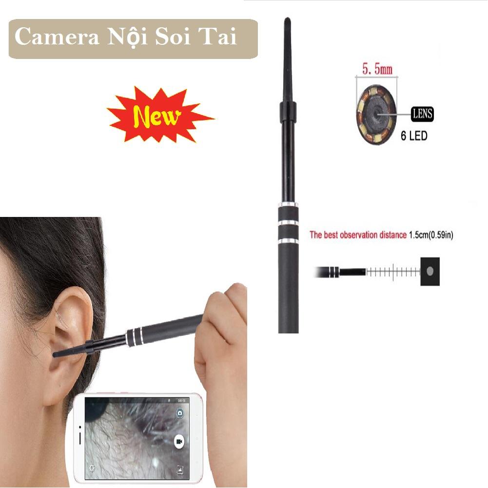 Camera Nội Soi Tai Lấy Ráy Tai Siêu Nét Tại Nhà - Chống nước chuẩn IP67, Dễ Sử Dụng