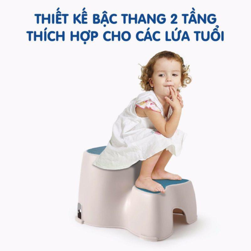 Ghế bậc Holla - Ghế kê chân toilet, bồn cầu cho bé khi đi vệ sinh Holla cao cap chinh hang