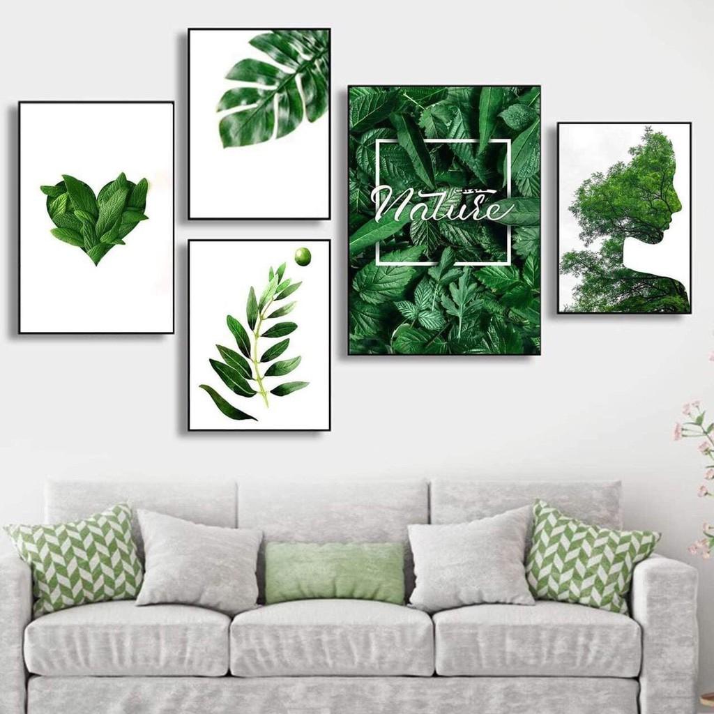 Tổng hợp những mẫu tranh bộ canvas cute, kèm khung + đinh treo