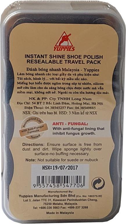 Đánh bóng nhanh đồ da Yuppies Instant Shine Shoe Polish - Neutral