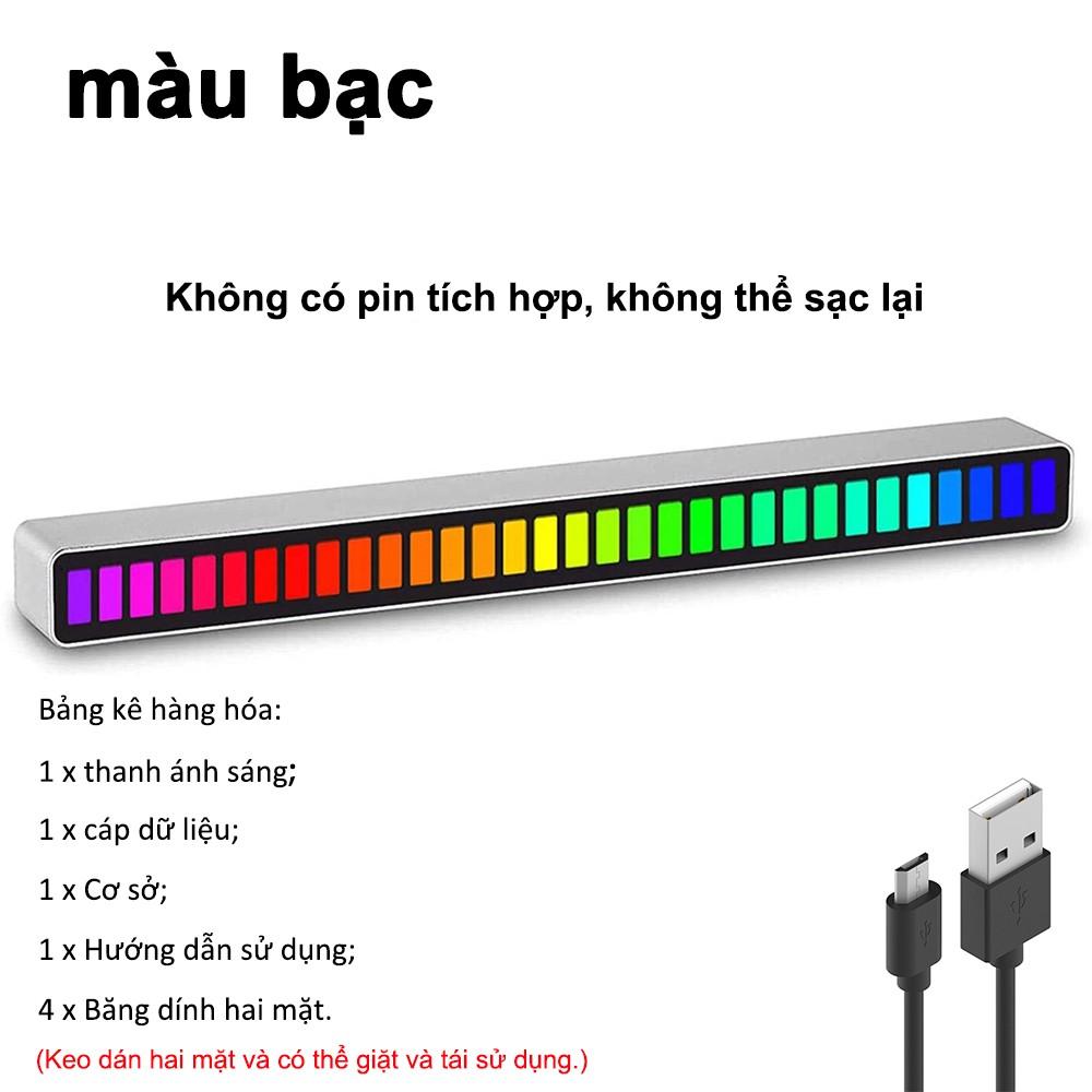 Đèn Led Rgb 32 Bit điều khiển bằng giọng nói nhiều màu sắc sáng tạo dành cho xe hơi