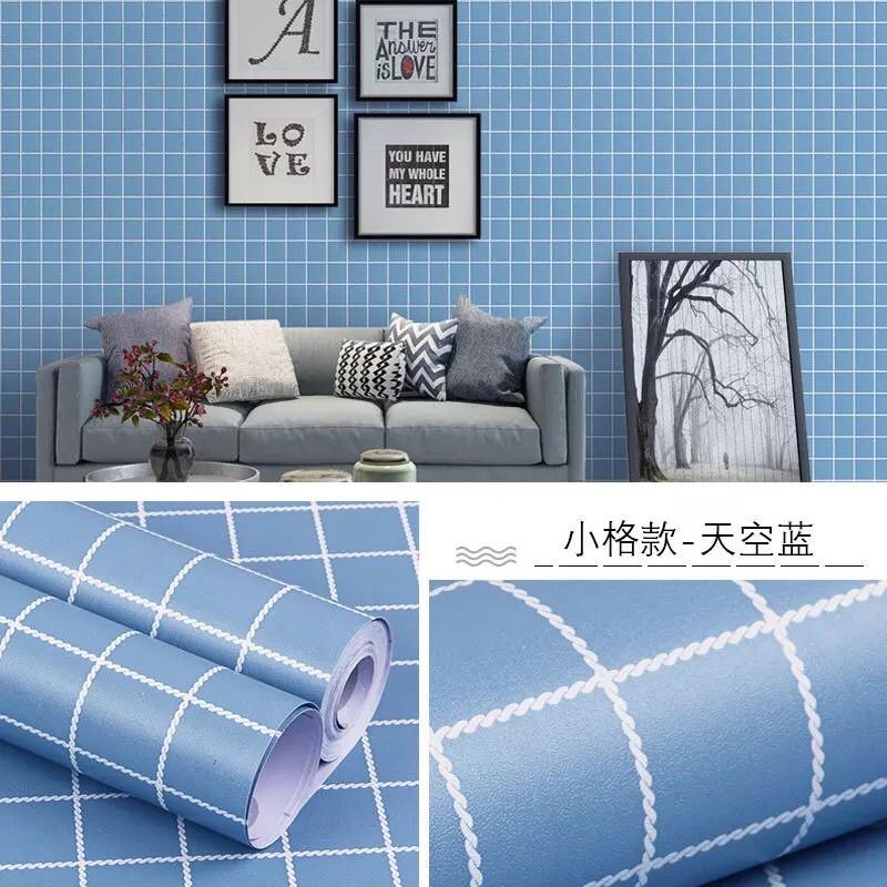 10M giấy dán tường kẻ ô đủ màu keo sẵn khổ 45cm chống nước