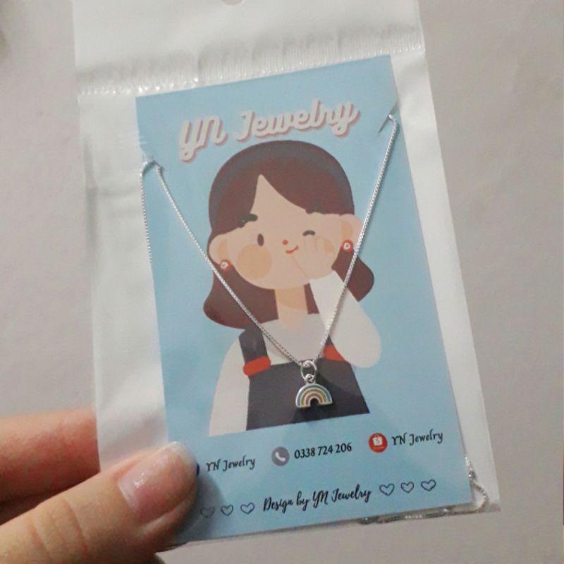 Mặt dây chuyền, xỏ lắc bạc cầu vồng YN JEWELRY SL