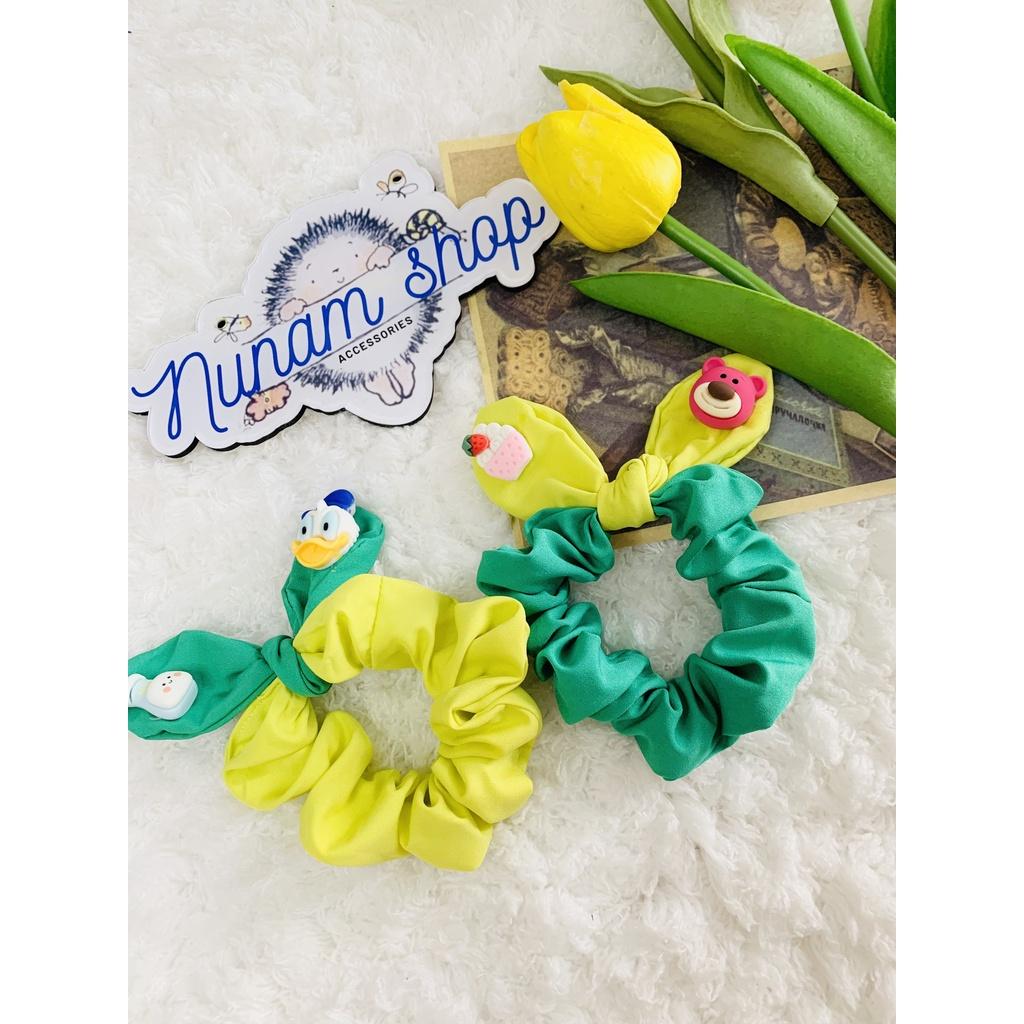 Crunchies cột tóc nơ phối màu nổi bật đẹp xinh - Nunam shop