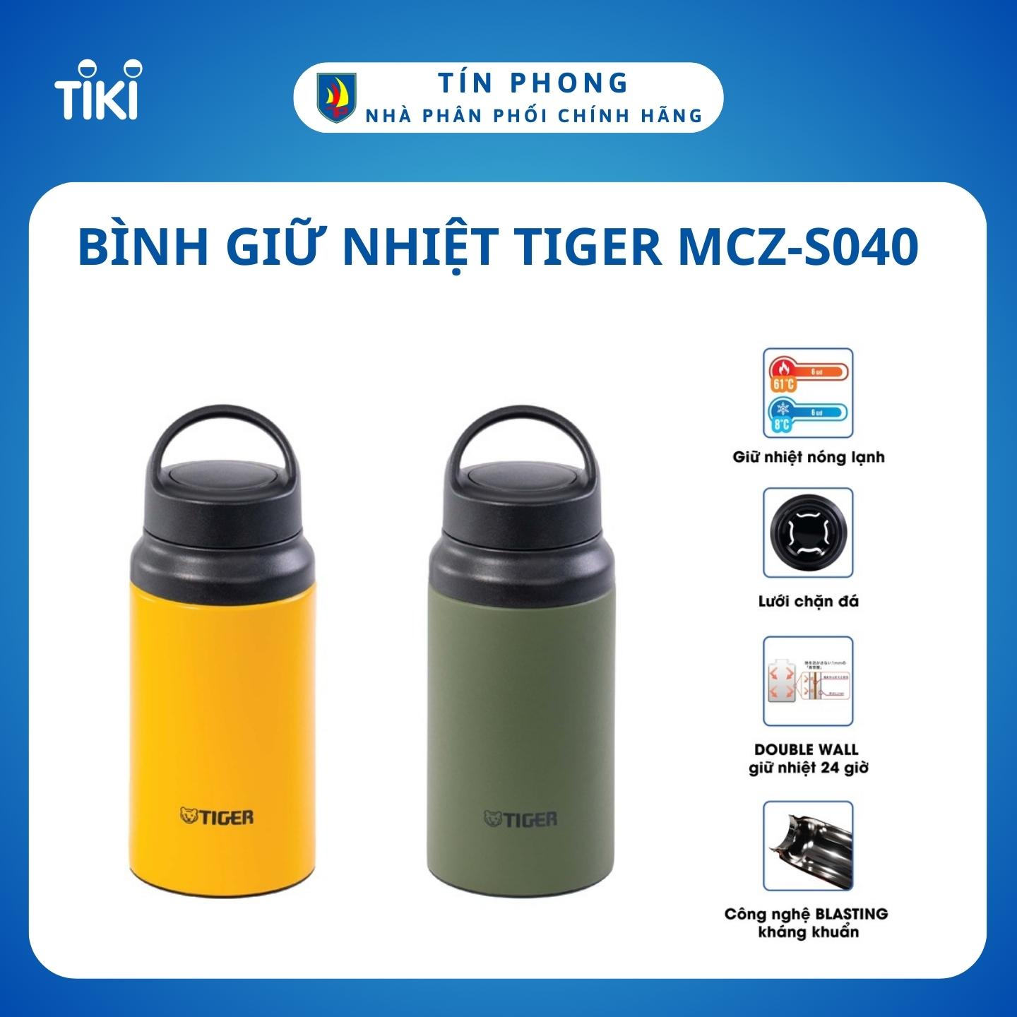 Bình giữ nhiệt Tiger MCZ-S040 - 400 ml - Thương hiệu Nhật Bản - Giữ nhiệt nóng - lạnh lên đến 6h - Hàng chính hãng