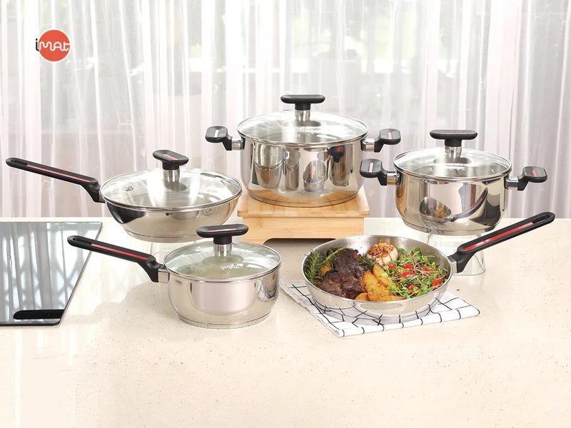 Bộ 5 nồi chảo iNox không chống dính