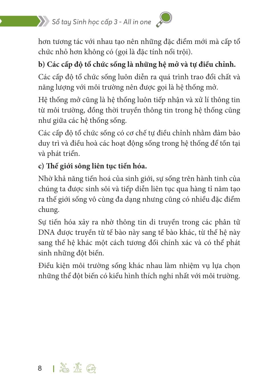 Sách - Sổ Tay Sinh Học Cấp 3 - All In One (Theo Chương Trình Giáo Dục Phổ Thông Mới)