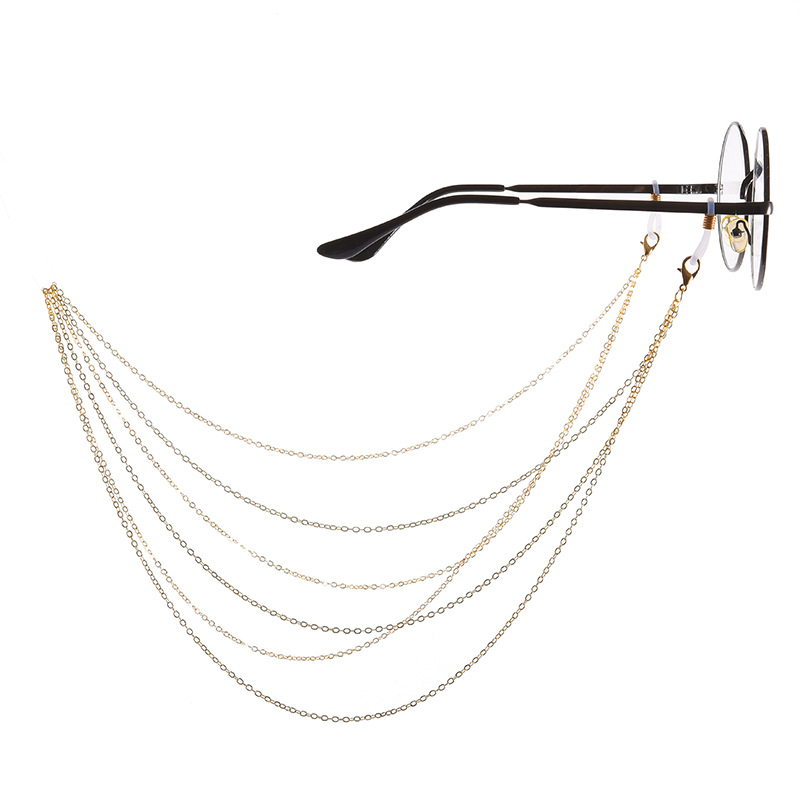 Dây đeo kính chuỗi hợp kim đeo gọng kính nhiều lớp phong cách giới trẻ sành điệu