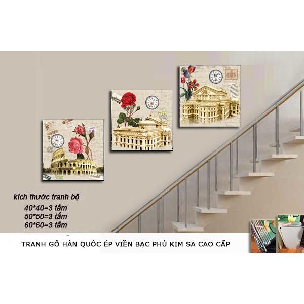 Tranh treo tường-tranh treo cầu thang CT 22 /Gỗ MDF cao cấp phủ kim sa/ Chống ẩm mốc, mối mọt/Bo viền góc tròn