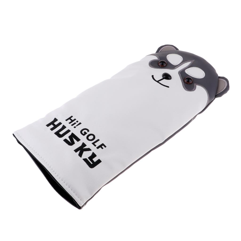 Golf Head Covers Headcover Driver Fairway Wood Covers Set with Dog Pattern
