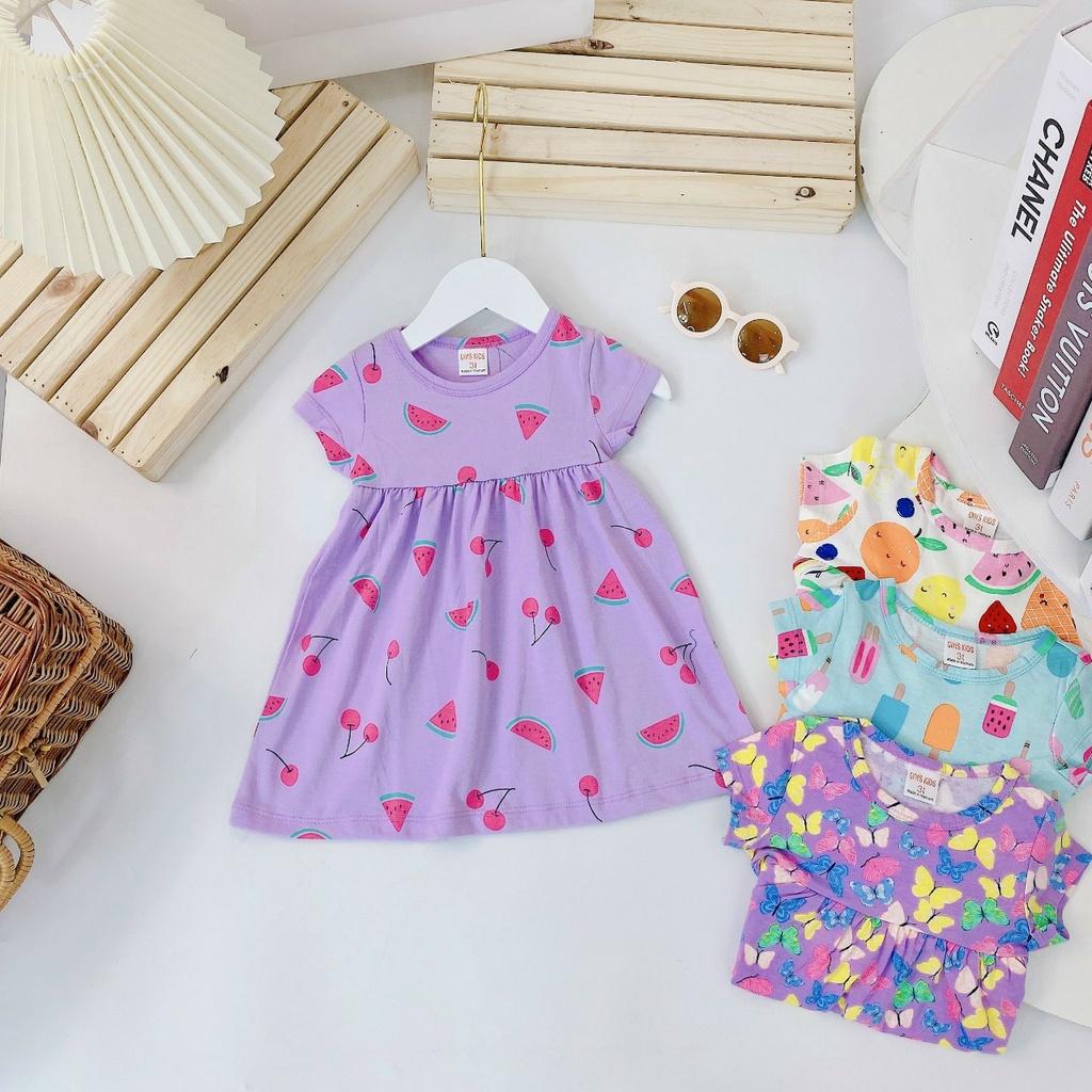 Đầm váy mùa hè cho bé gái size 6-18kg chất thun cotton mềm mịn mát
