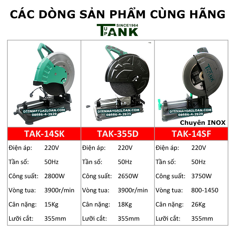 Máy cắt sắt tank TAK-355D