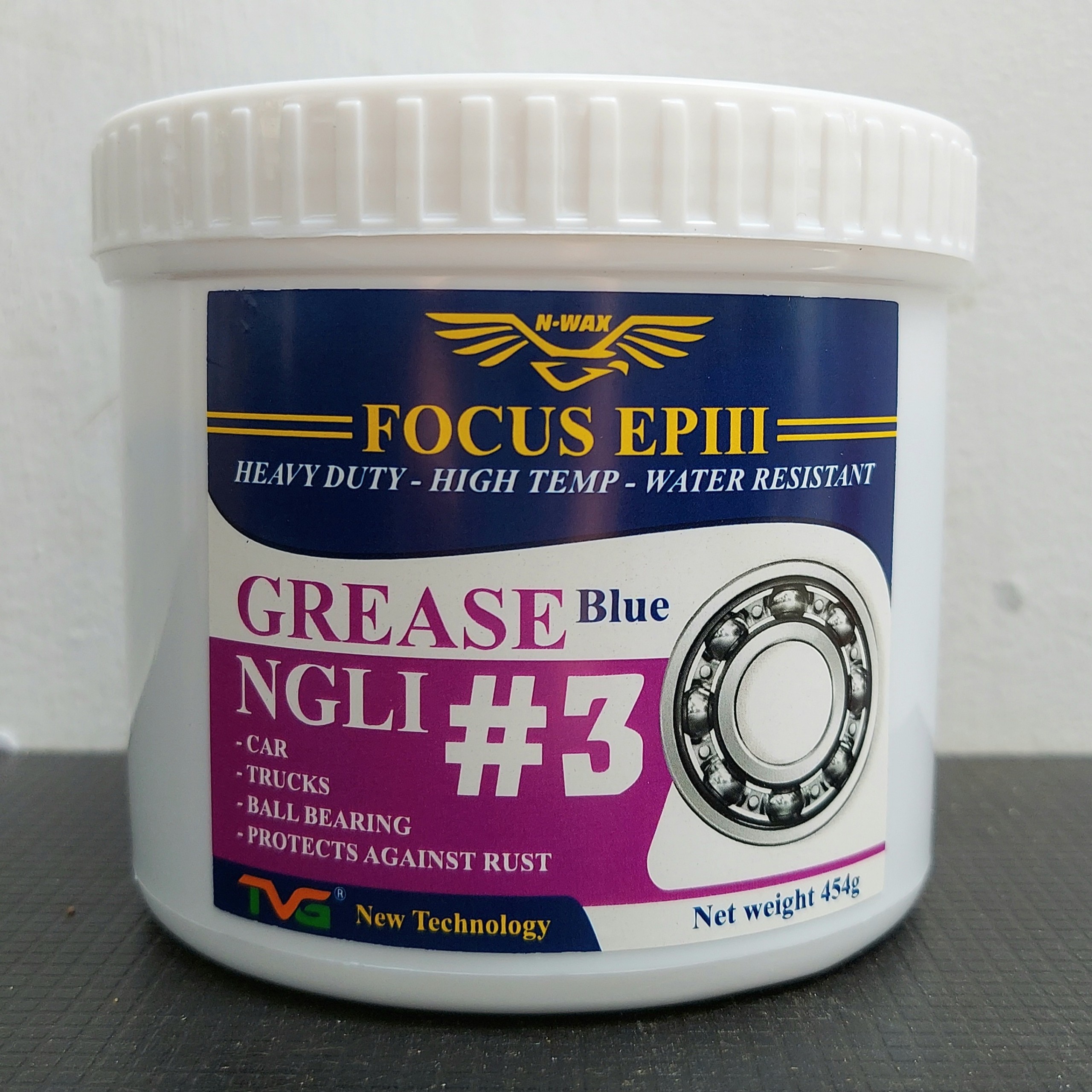 [MỠ BÒ XANH CHỊU NHIỆT CAO- KHÁNG NƯỚC] FOCUS EPIII GREASE BLUE NGLI#3 454 GAM