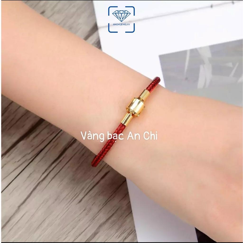 Vòng tay dây cáp, dây da xỏ/ đeo charm, lu thống, đồng điếu, cỏ 4 lá phong thủy - mẫu khóa tim, khóa tròn, khóa trụ