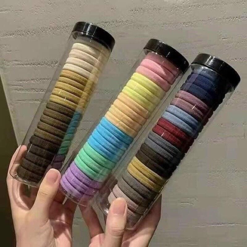 Chun buộc tóc,Hộp 20 chun buộc tóc siêu xinh