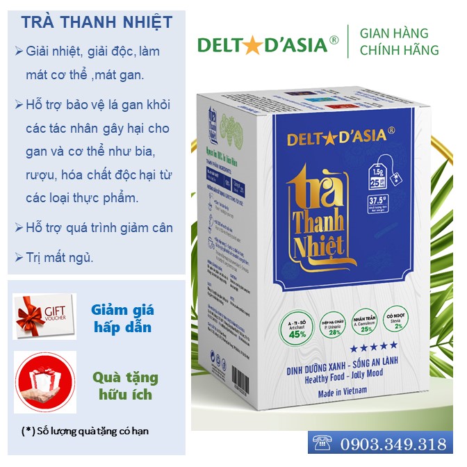TRÀ THANH NHIỆT HỘP - Delta D'Asia Chống oxy hóa và ngăn ngừa ung thư
