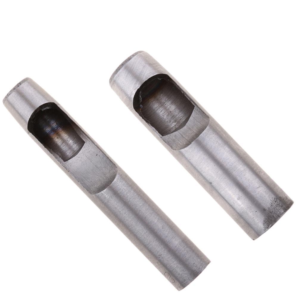 2x Hollow Punch Leather Hole Punch, 0.5mm-12mm for Leather Working 25/13mm