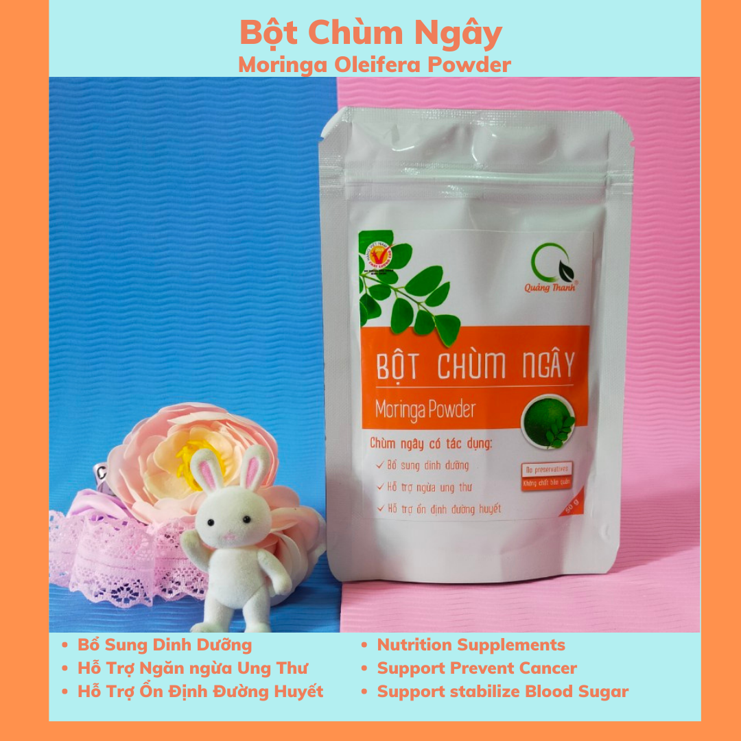 Combo 2 Gói Bột Chùm Ngây Sấy Lạnh  - 3 Quy Cách / Set 2 Packs Of  Pure Moringa Oleifera Powder - Freeze Drying - 3 Sizes options