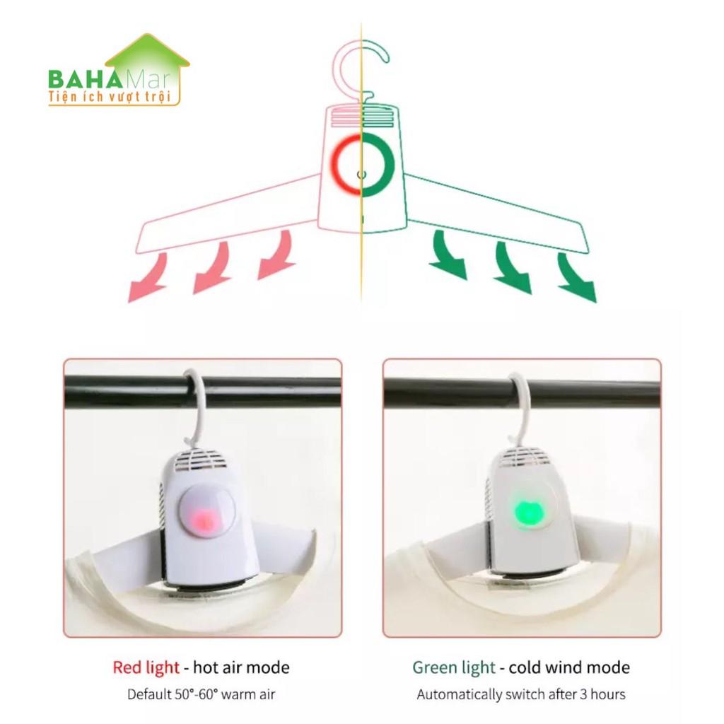 MÓC TREO DI ĐỘNG SẤY QUẦN ÁO, GIẦY CÓ THỂ GẤP GỌN - MÁY SẤY XÁCH TAY "BAHAMAR" thuận tiên mang đi du lịch, công tác