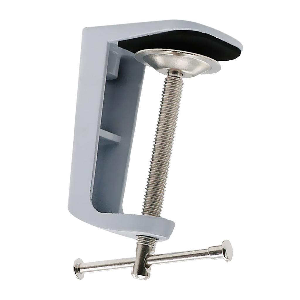 2pcs Black Stainless Adjustable Clamp Table Lamp Clip Swivel Lock Holder