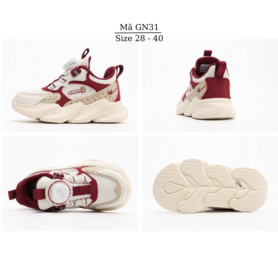 Giày thể thao bé trai bé gái W.KIDS 4 - 15 tuổi khóa xoáy núm vặn thông minh phong cách khỏe khoắn năng động cá tính GN31