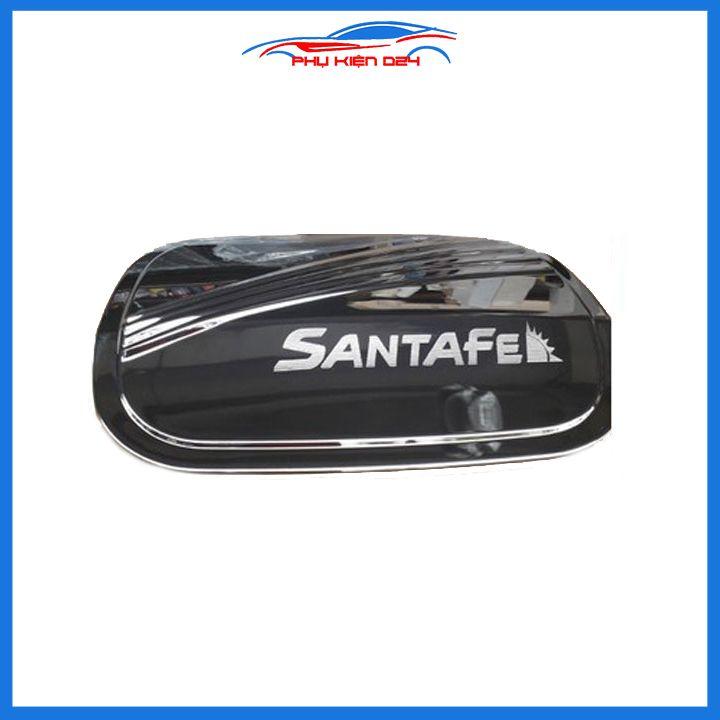 Ốp nắp bình xăng Santafe 2019 mạ crom bảo vệ chống trầy trang trí ô tô