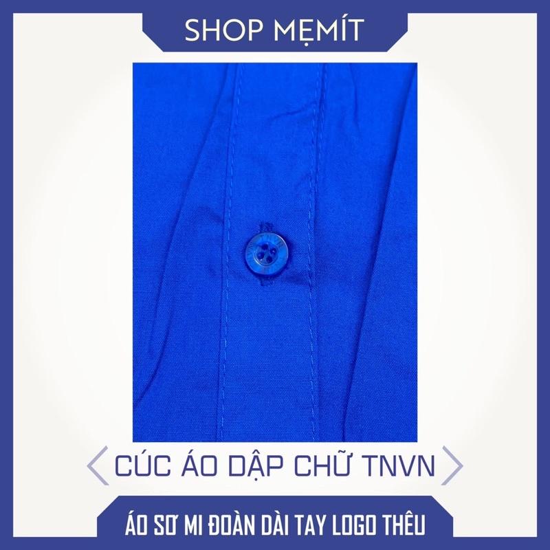 Áo Sơ Mi Dài Tay Đoàn Thanh Niên Logo Thêu Vải Đẹp Form Chuẩn