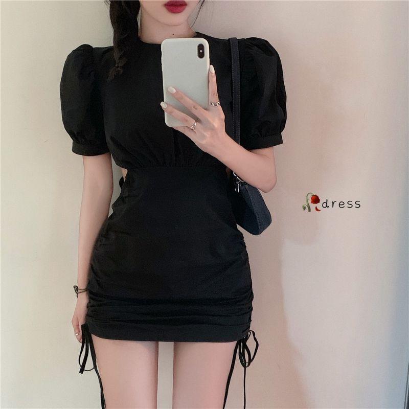 Đầm rút dây 2 bên 2 màu xinh xinh