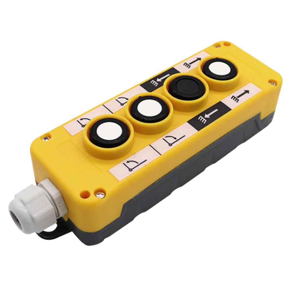 COP4B Crane Button Switch Box Tail Plate Dustproof Rainproof Plastic Yellow