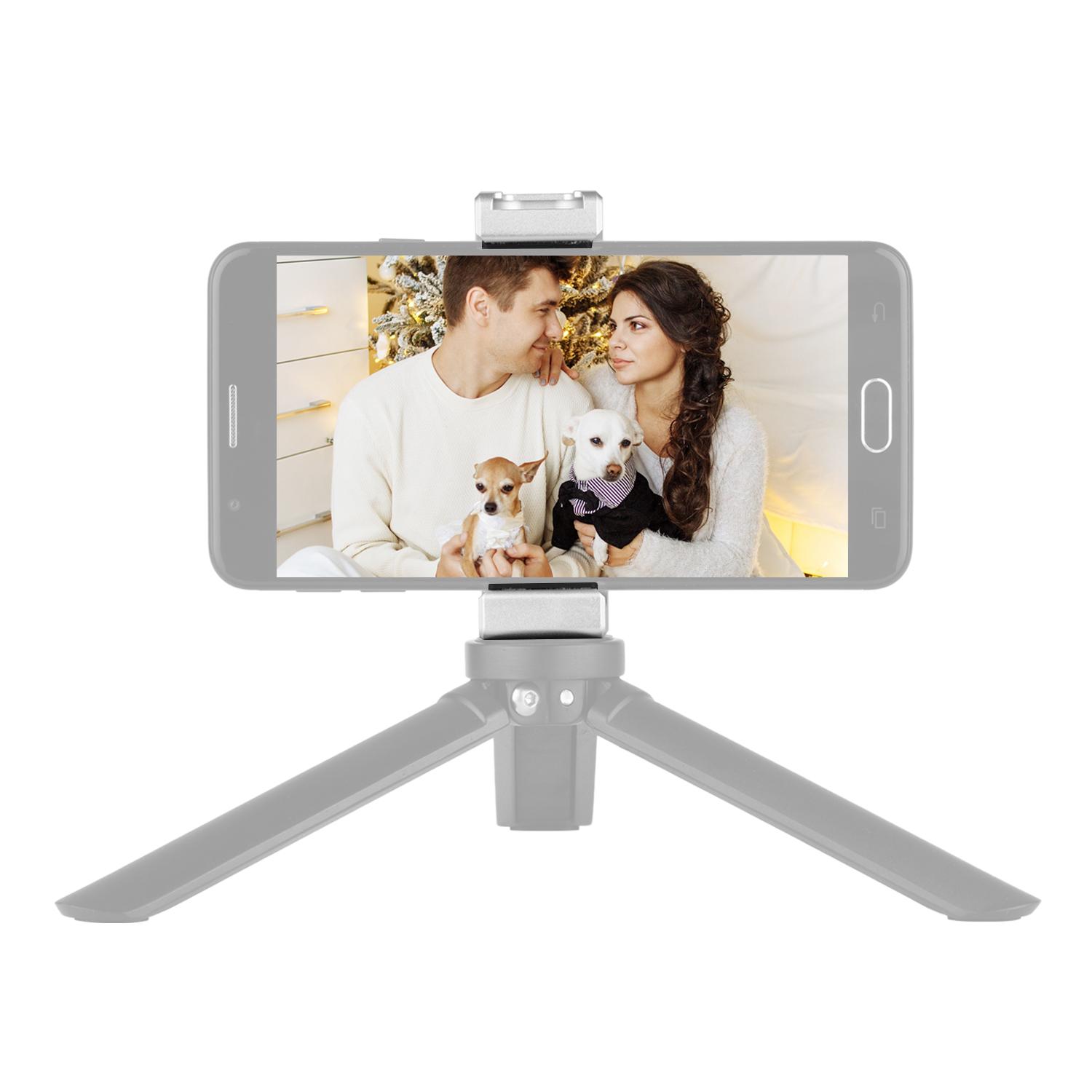 Giá đỡ kẹp điện thoại bằng hợp kim nhôm Lỗ vít 1/4 inch Tương thích với iPhone