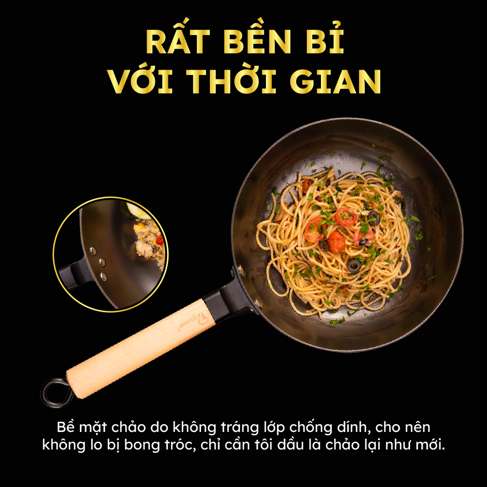 Chảo gang đúc công nghệ mới La gourmet Nitrigan™ 20cm cạn 0.8L - 367488 (tốt cho sức khỏe, siêu bền)