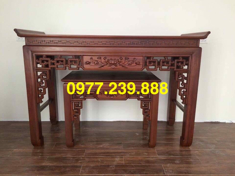 bộ bàn thờ gỗ sồi 117cm