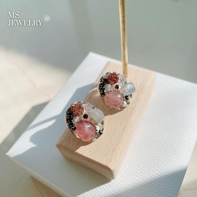 Bông Tai Nụ Ms Jewelry Chế Tác Thủ Công Handmade Phong Cách Hàn Quốc U15